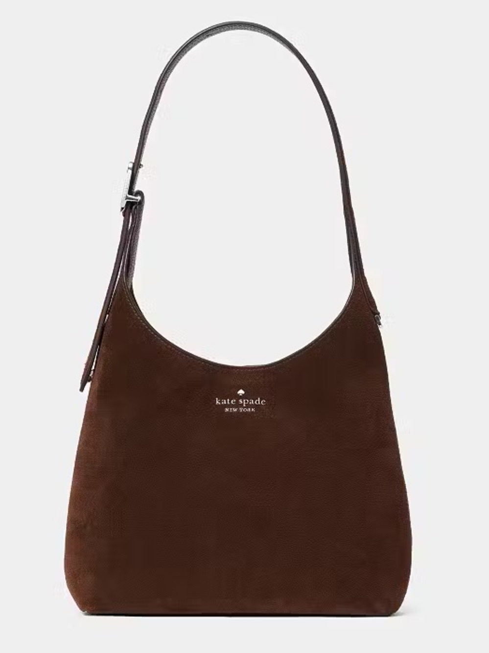 ♠️Kate Spade 454 Suede Small Shoulder Bag, Hot Fudge Chocolate Brown NEW NWT